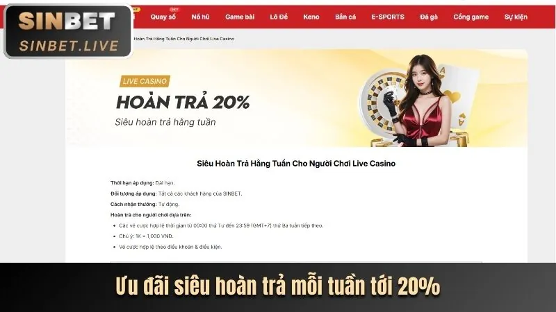 Chương trình hoàn trả hấp dẫn tại 98win